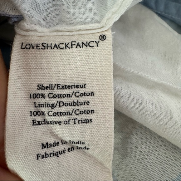 100% cotton LOVESHACKFANCY Chennedy Scalloped Check Mini Dress gingham rare - Picture 6 of 10